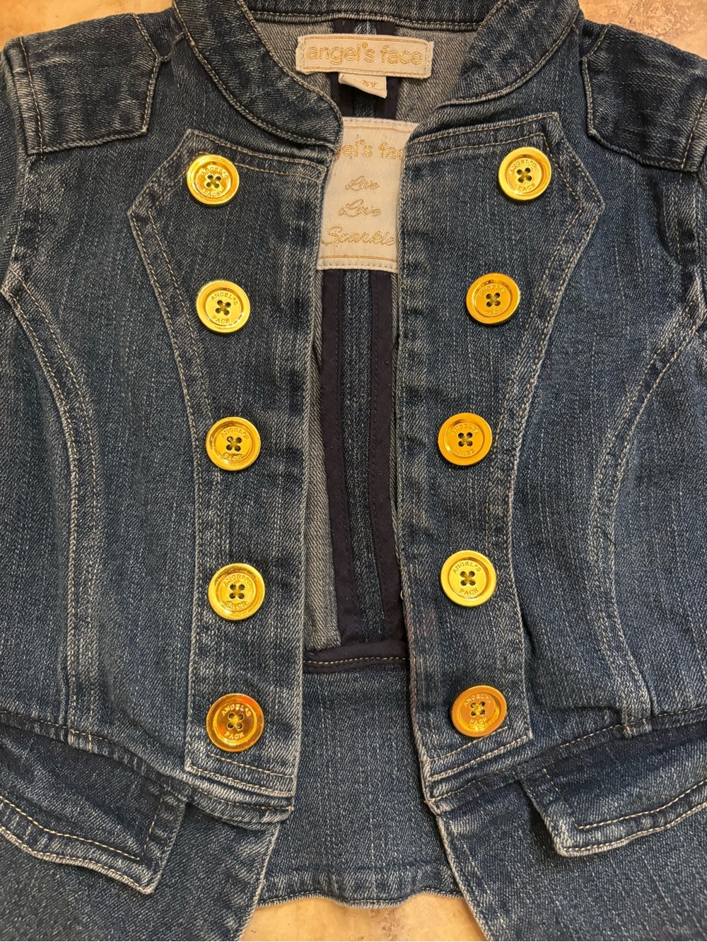 Angel's Face Little Girls Military Band Denim Jacket 2-3Yrs - Picture 9 of 10